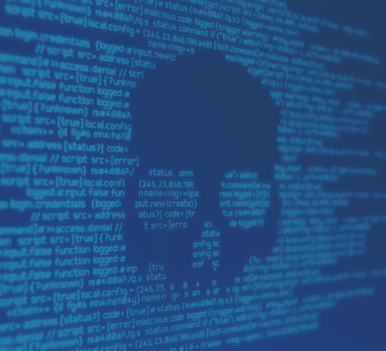 Darstellung von Cybergefahr mit digitalem Hintergrund